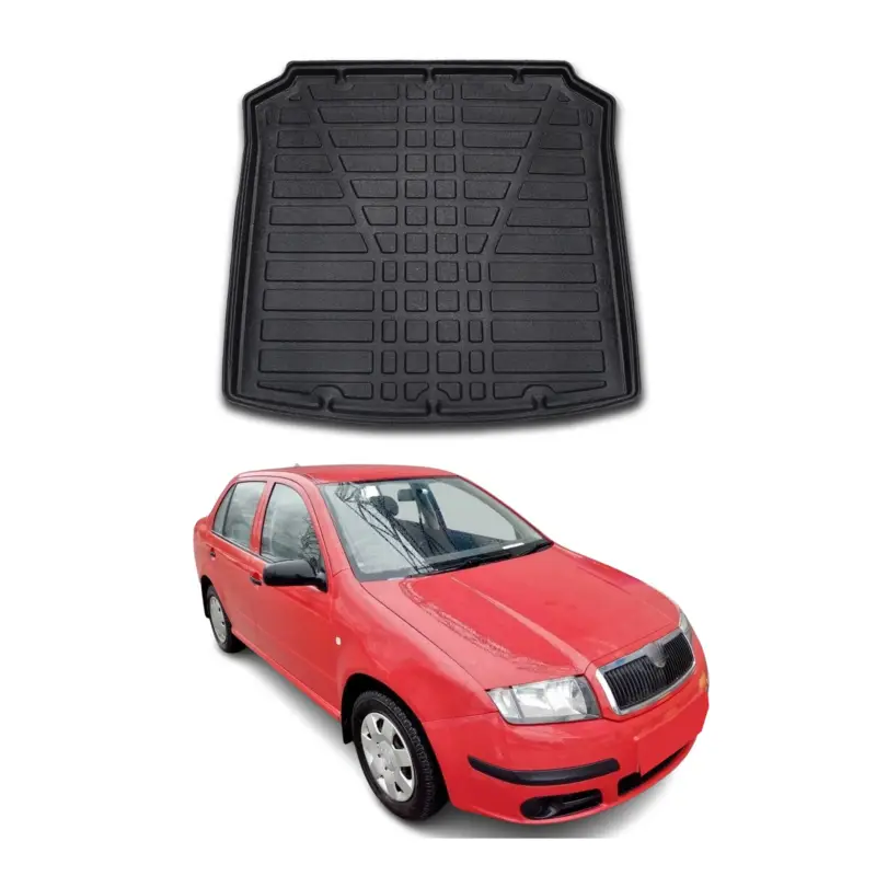Ausverkauf Kofferraumwanne Laderaumwanne für Skoda Fabia 6Y 2000-2007 Stufenheck Gummi TPE