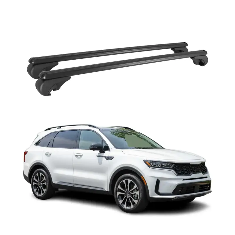 Begrenztes Angebot Dachträger für Kia Sorento X-Line 2024-2026 Grundträger Aluminium Schwarz 2tlg