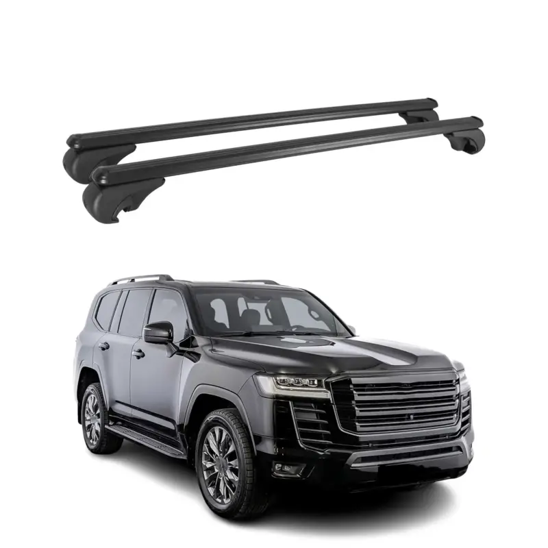 Dachträger für Toyota Land Cruiser 2022-2026 Gepäckträger Aluminium Schwarz 2x Jetzt Kaufen