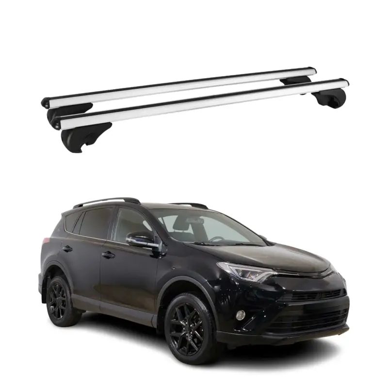 Dachträger Grundtäger für Toyota RAV4 XA50 2019-2025 75kg Aluminium Silber 2 tlg Schneller Versand