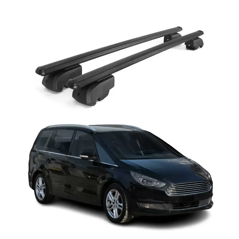 Dachträger Gepäckträger für Ford Galaxy III SW 2015-2023 ABE Alu Schwarz 2x Online Kaufen