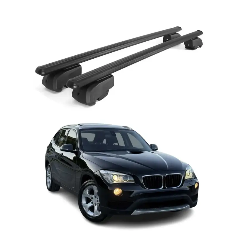 Dachträger Gepäckträger für BMW X1 E84 2009-2014 ABE Aluminium Schwarz 2x Sofort Bestellen