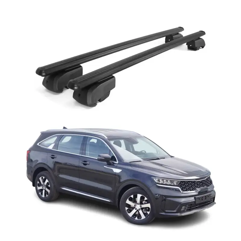 Dachträger Gepäckträger für Kia Sorento MQ4 SUV 2021-2026 ABE Alu Schwarz 2x Neu