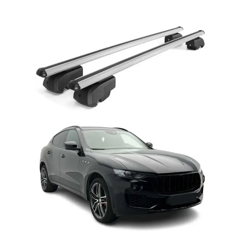 Dachträger Gepäckträger für Maserati Levante 2017-2024 ABE Aluminium Grau 2x Neuheit