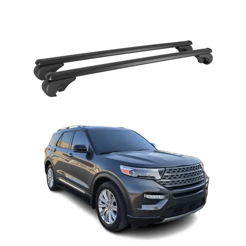 Dachträger für Ford Explorer 2020-2026 Gepäckträger Grundträger Alu Schwarz 2x Schnäppchen