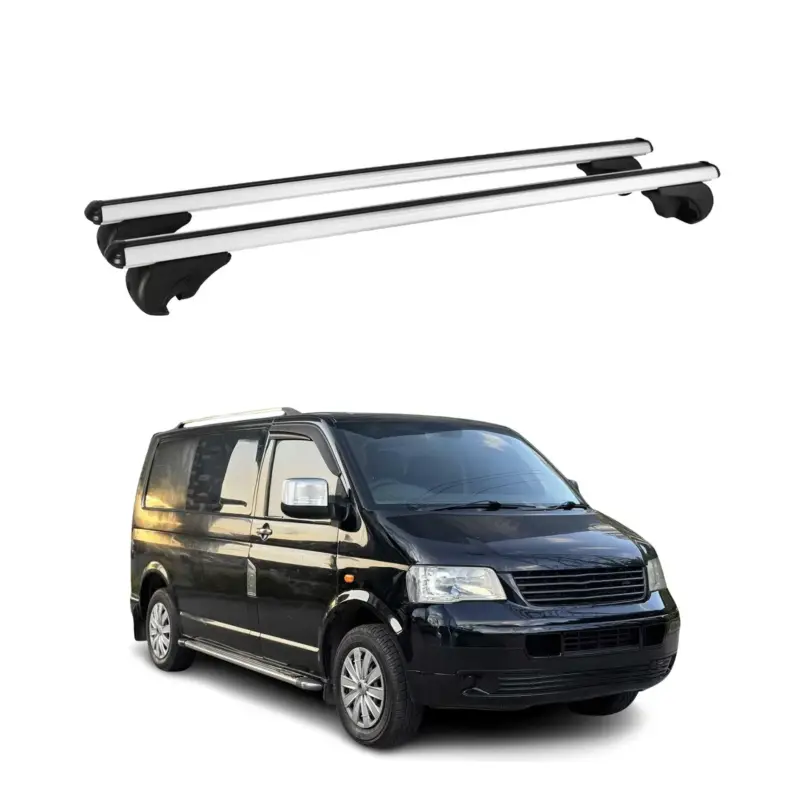 Dachträger für VW T5 T6 Transporter Multivan Caravelle 2003-24 Silber Alu 2x Direktkauf