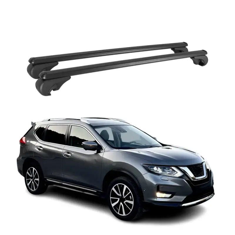 Dachträger für Nissan X-Trail 2014-2021 Gepäckträger Grundträger Alu Schwarz 2x Preisknaller