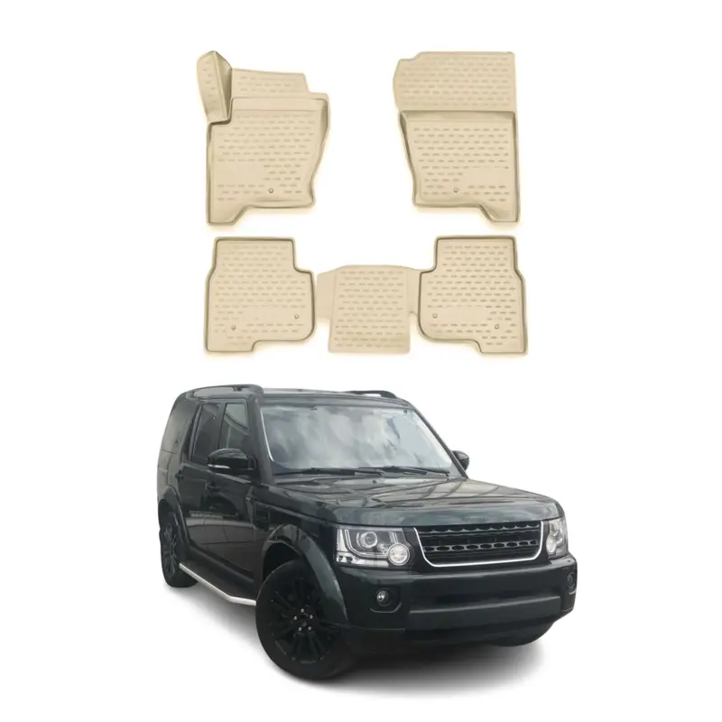 Begrenztes Angebot OMAC Gummimatten Fußmatten für Land Rover Discovery 2014-2017 TPE Beige 4x