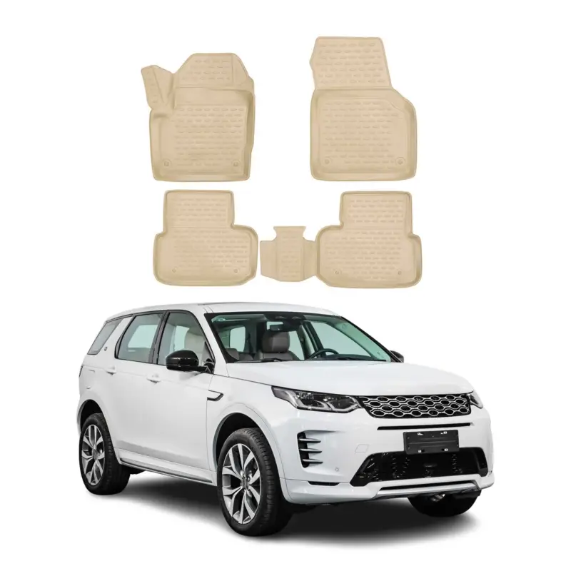 Direkt Vom Hersteller OMAC Gummimatten Fußmatten für Land Rover Discovery Sport 2014-2017 TPE Beige 4x