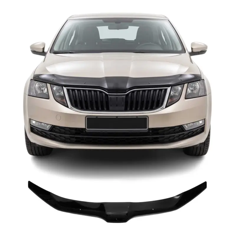 Begrenztes Angebot Motorhaube Deflektor Insekten Steinschlagschutz für Skoda Octavia 2017-20 Dunkel