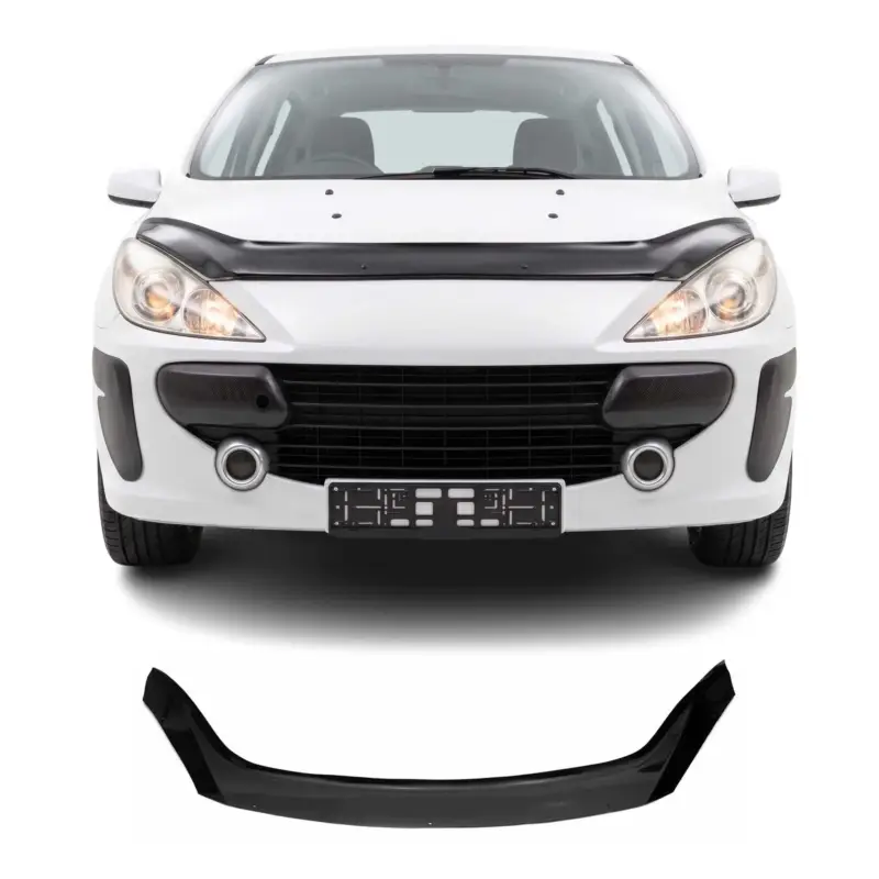 Neu Motorhaube Deflektor Insekten Steinschlagschutz für Peugeot 307 2005-2008 Dunkel