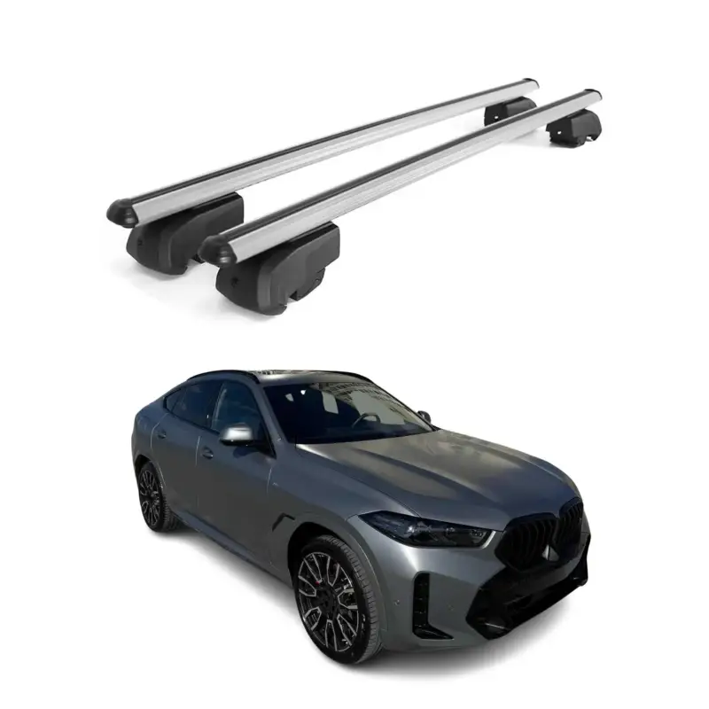 Dachträger Gepäckträger für BMW X6 2019-2021 Querträger ABE Alu Grau 2 tlg Heißes Angebot