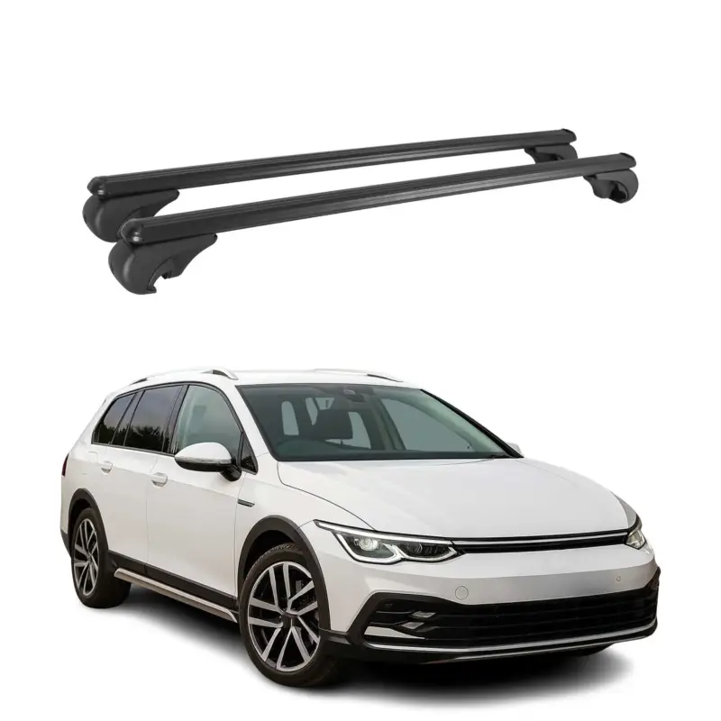 Abverkauf Dachträger für VW Golf Variant 2019-2026 Gepäckträger Grundträger Alu Schwarz 2x