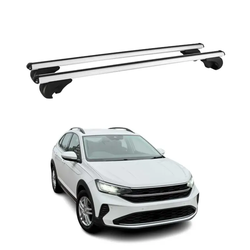 Begrenztes Angebot Dachträger Grundtäger für VW Taigo 2021-2026 75kg Aluminium Silber 2 tlg