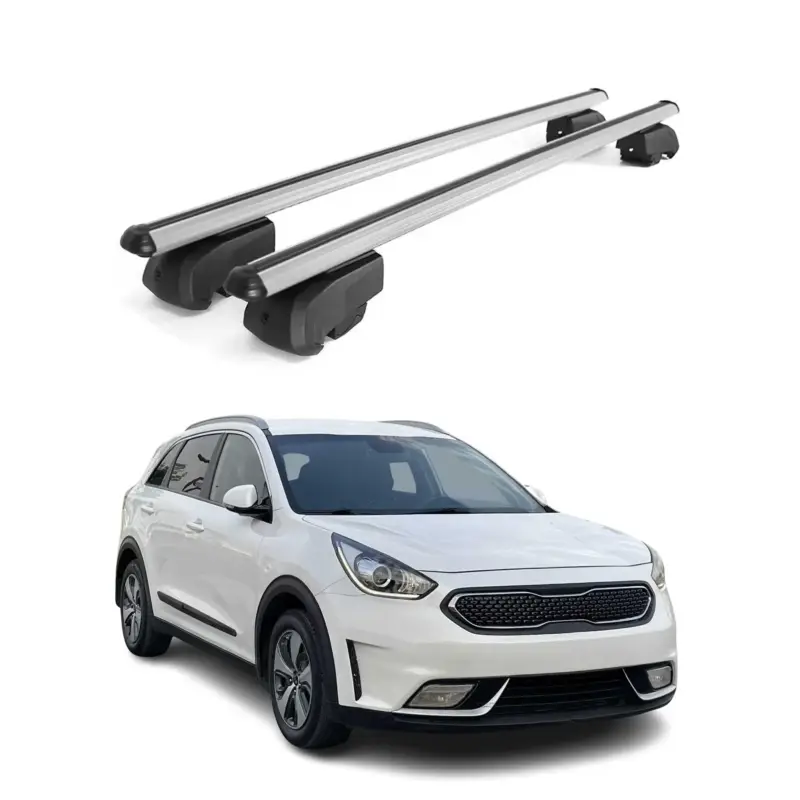 Dachträger Gepäckträger für Kia Niro I 2017-2022 Querträger ABE Alu Grau 2x Neue Ware