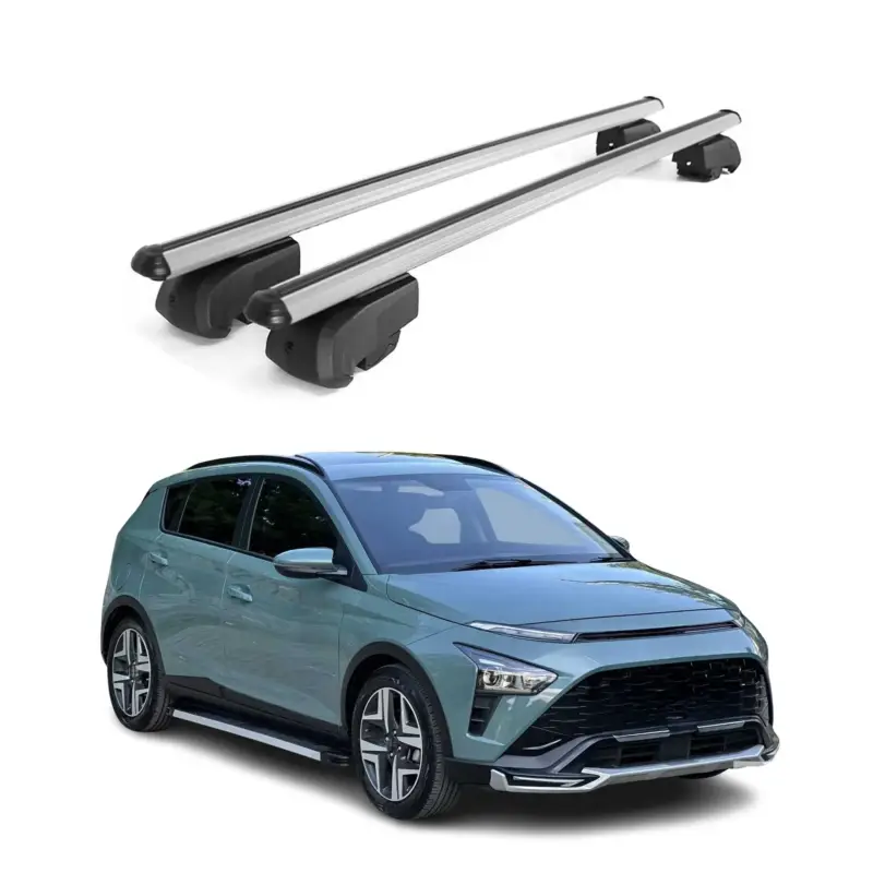 Dachträger Gepäckträger für Hyundai Bayon 2021-2026 Querträger ABE Alu Grau Neue Kollektion
