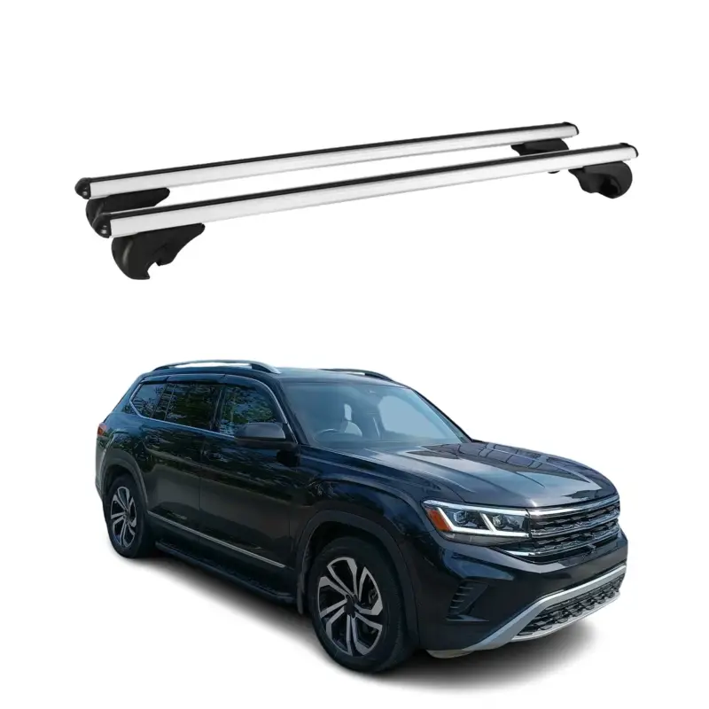 Dachträger Grundtäger für VW Atlas 2017-2026 75kg Alu Silber 2tlg Ausverkauf