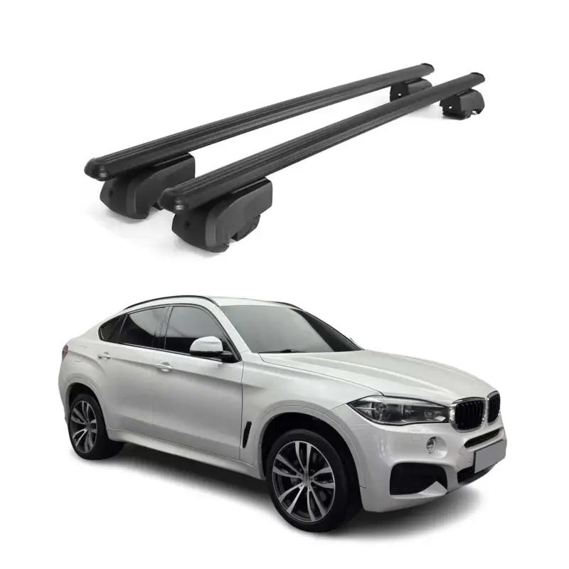 Dachträger Gepäckträger für BMW X6 2015-2019 ABE Aluminium Schwarz 2x Beliebt