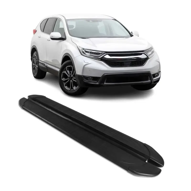 Billig Trittbretter Seitenschweller für Honda CR-V 2017-2022 Aluminium Schwarz 2tlg