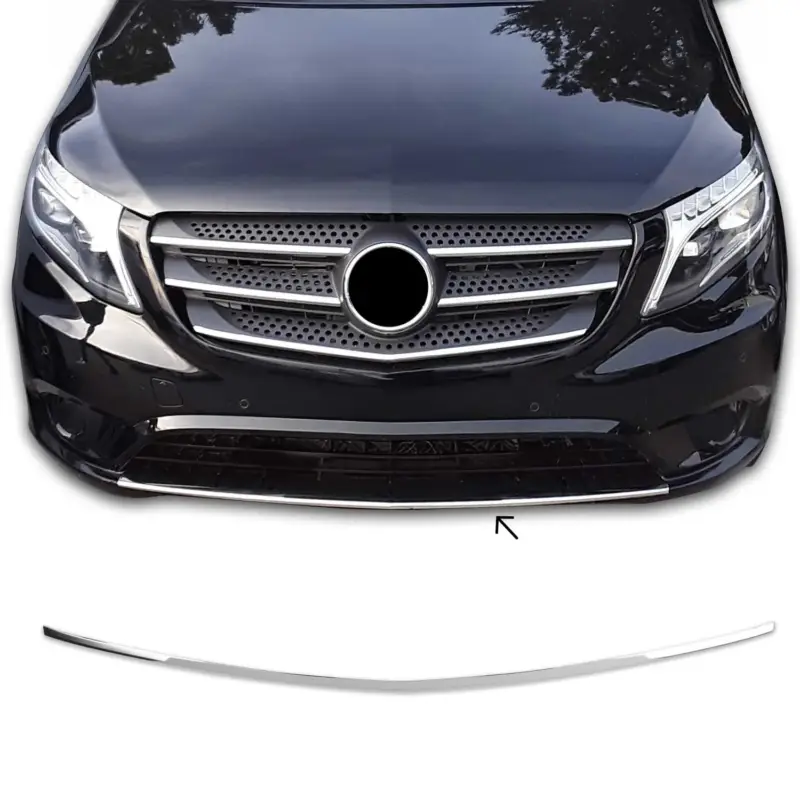 Aktuell Kühlergrill Leisten Grillleisten für Mercedes Vito W447 2014-26 Edelstahl Chrom