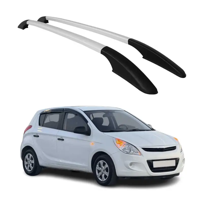 Aluminium Dachreling Relingträger für Hyundai i20 2008-2014 Silber 2x Neue Ware