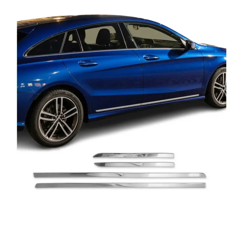 Ausverkauf Seitentürleiste Türschutzleiste für Mercedes CLA Klasse X117 2013-2019 Chrom 2x