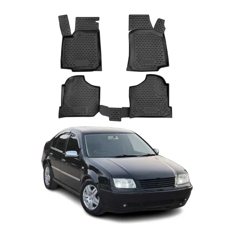 Wochenendangebot OMAC Gummimatten Fußmatten für VW Bora 1998-2004 TPE Automatten Schwarz 4x