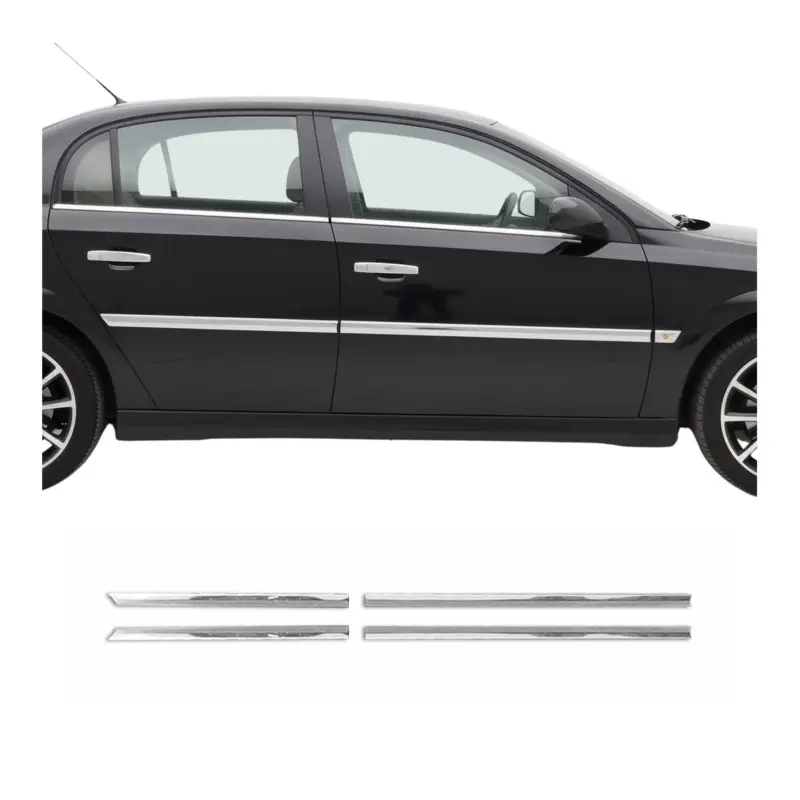 Seitentürleiste Türleisten Türschutzleiste für Opel Vectra C 2002-2008 Chrom 4x Schneller Versand