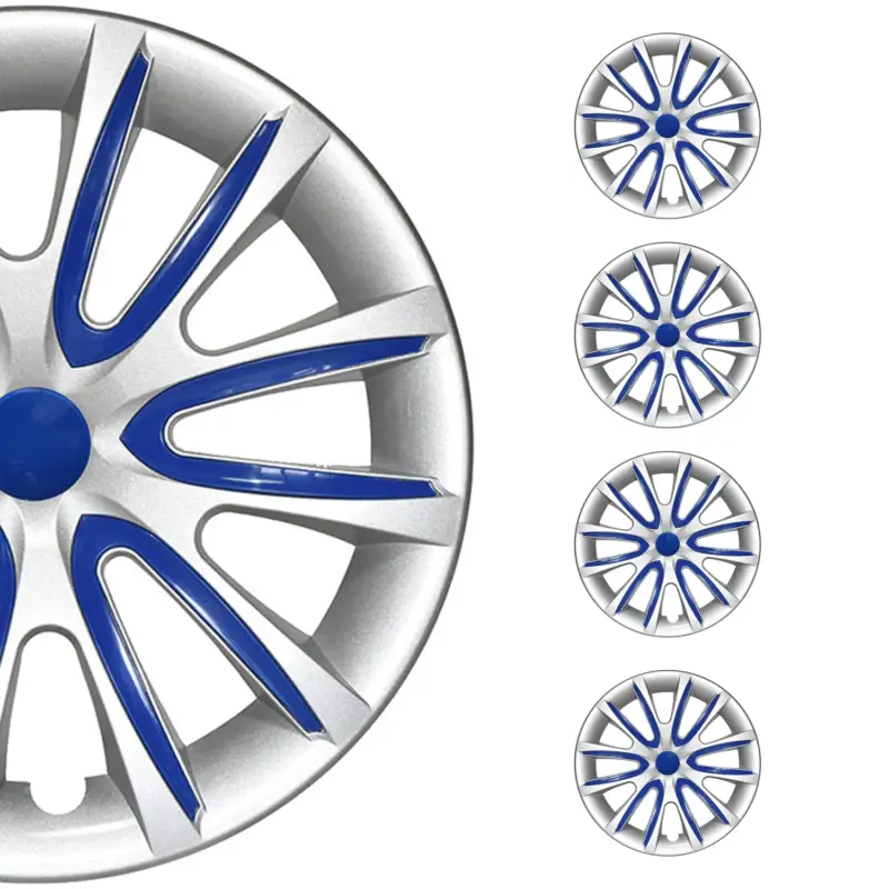 4x Radblenden Radkappen Radzierblenden für 16" Zoll Stahlfelgen Grau Dunkel Blau Rabatt