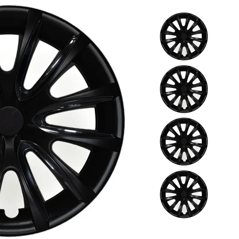 4x Radblenden Radkappen Radzierblenden für 16" Zoll Matt Schwarz Ausverkauf