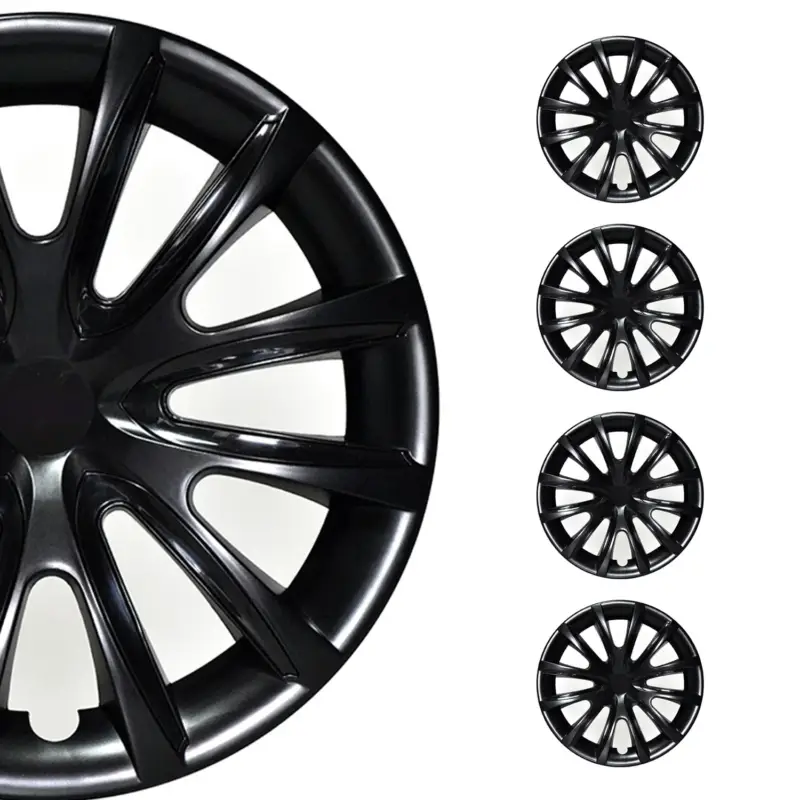 4x 14" Radkappen Radzierblenden Radblenden für VW für Audi Skoda ABS Schwarz Neu