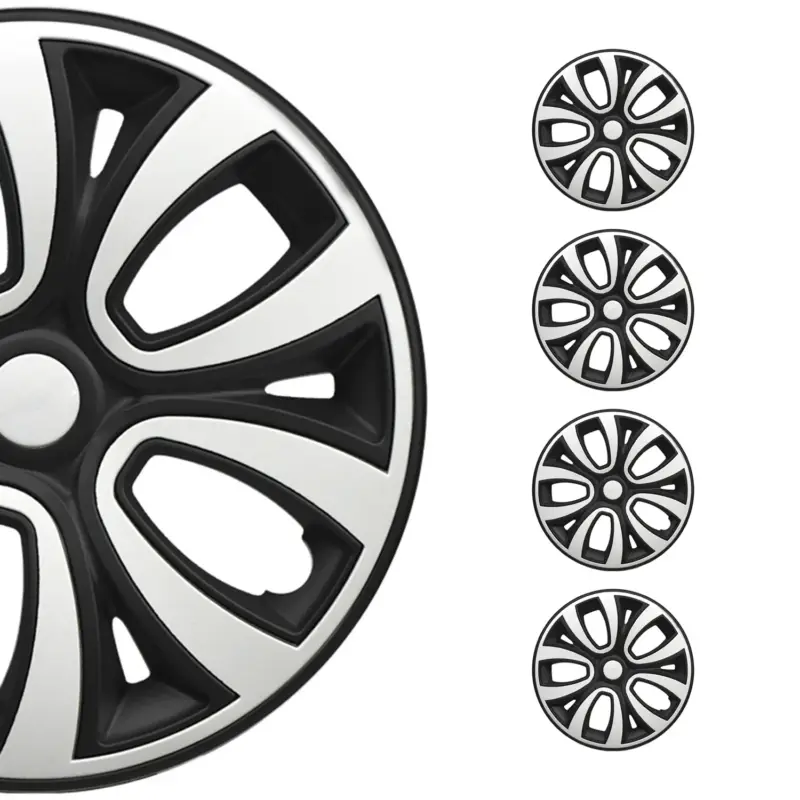 4x Radzierblenden Radblenden Radkappen für 14" Zoll Stahlfelgen Weiß Schwarz Super-Preis