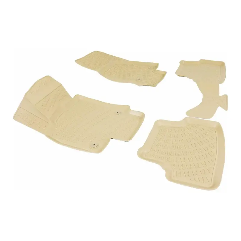 Angebot Fußmatten 3D Gummimatten für Seat Ibiza 2017-2026 Schrägheck Gummi TPE Beige 4x
