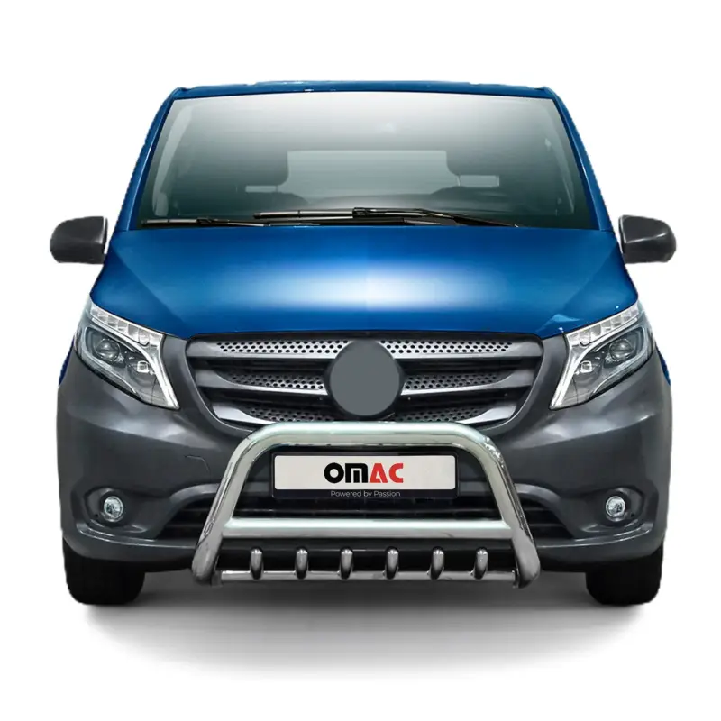 Garantierte Lieferung Frontbügel Frontschutzbügel für Mercedes Vito W447 2014-2019 Stahl ABE Silber