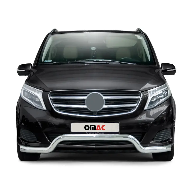 Wochenendangebot Frontbügel Frontschutzbügel für Mercedes Klasse 2014-2019 Low Stahl ABE Silber