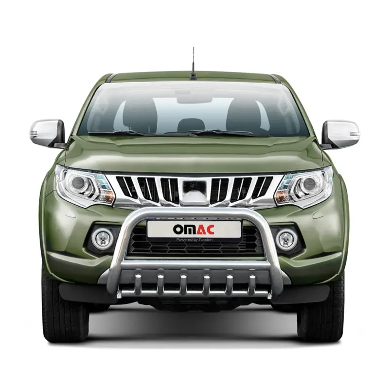 Garantierte Lieferung Frontbügel Frontschutzbügel für Mitsubishi L200 2015-2022 mit ABE Stahl Silber