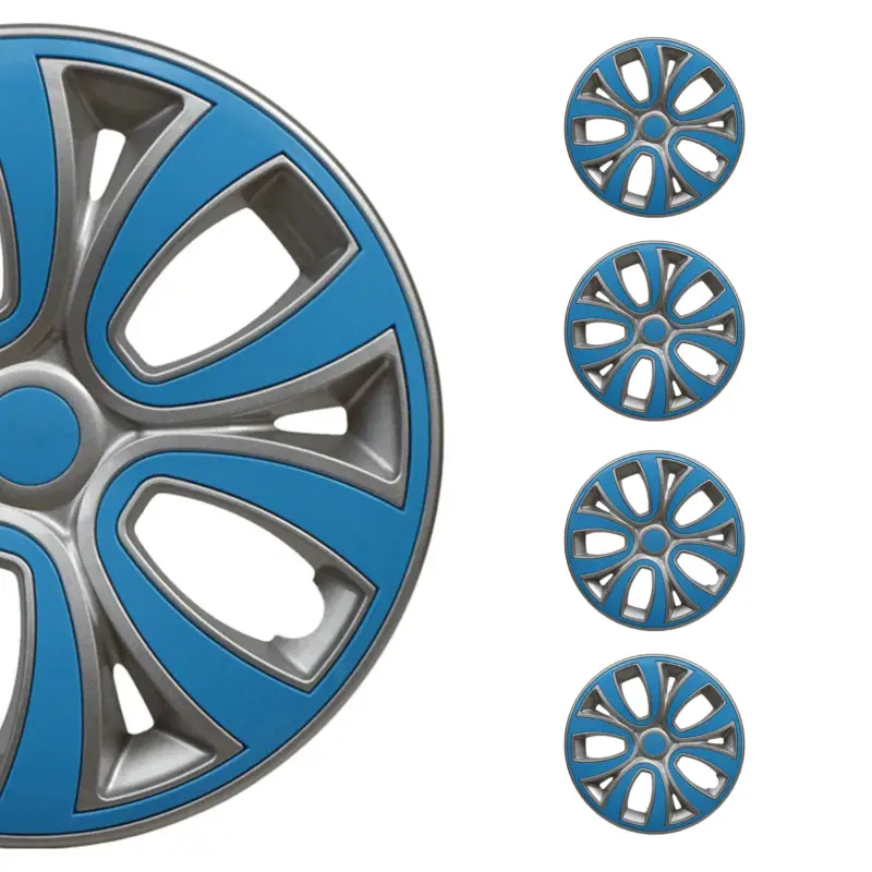 4x Radblenden Radkappen Radzierblenden 16" Zoll Stahlfelgen Blau Grau Jetzt Bestellen