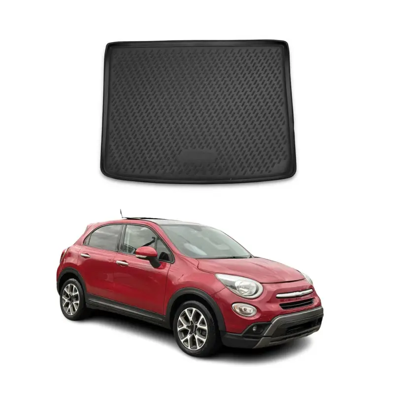 Kofferraummatte Kofferraumwanne für Fiat 500X 2015-2026 Gummi TPE Schwarz Sonderaktion