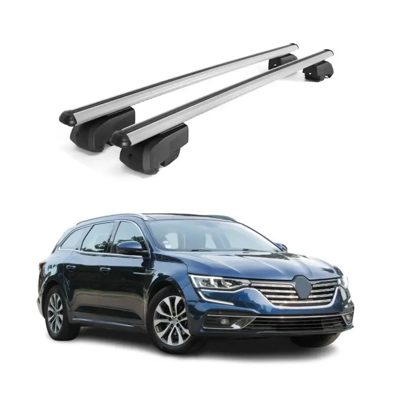 Dachträger Gepäckträger für Renault Talisman Grandtour 2016-2023 ABE Grau 2x Meistverkauft