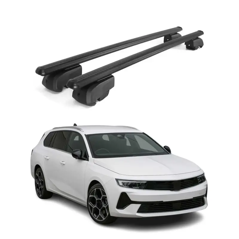 Versand Am Gleichen Tag Dachträger Gepäckträger für Opel Astra L Sports Tourer 2021-2023 ABE Schwarz