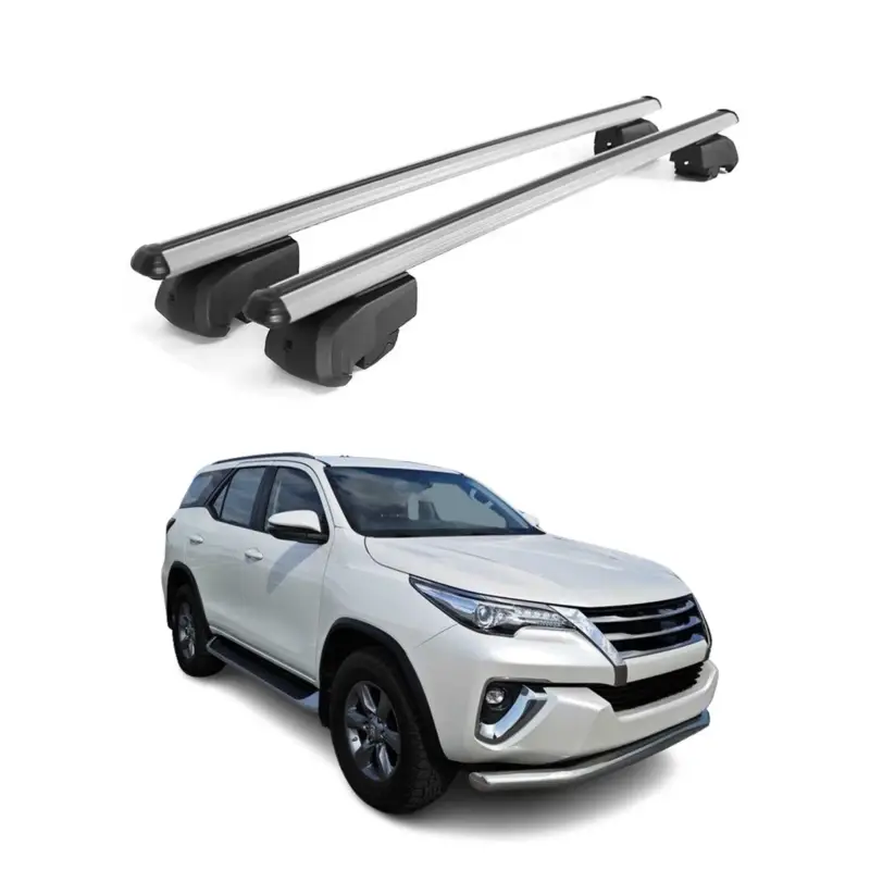 Dachträger Gepäckträger für Toyota Fortuner 2015-2023 ABE Aluminium Grau 2x Sofort Bestellen