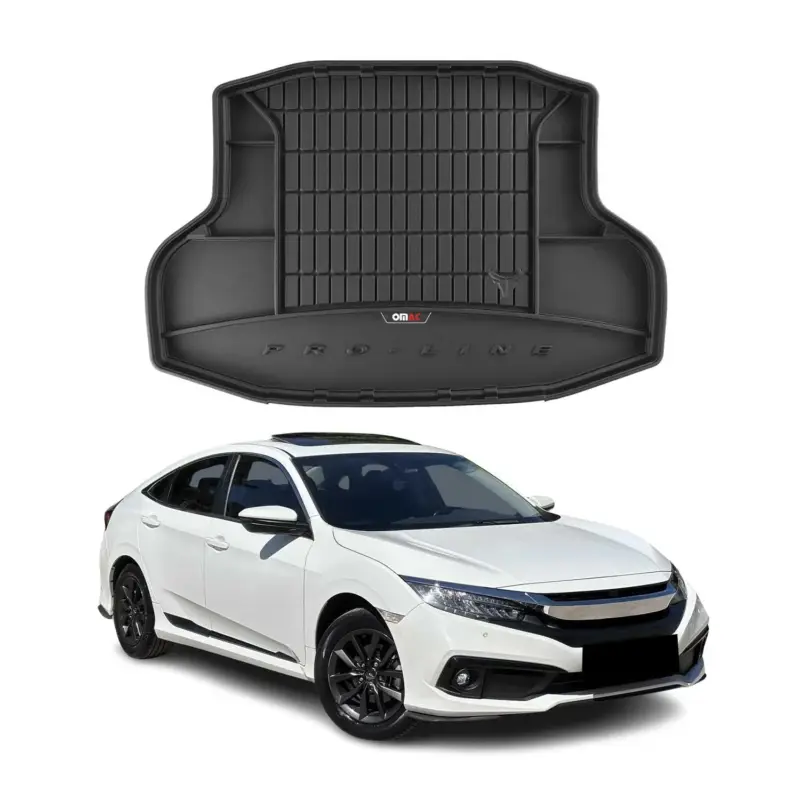OMAC Gummi Kofferraumwanne für Honda Civic X Stufenheck 2017-2021 Schwarz TPE Aktuell