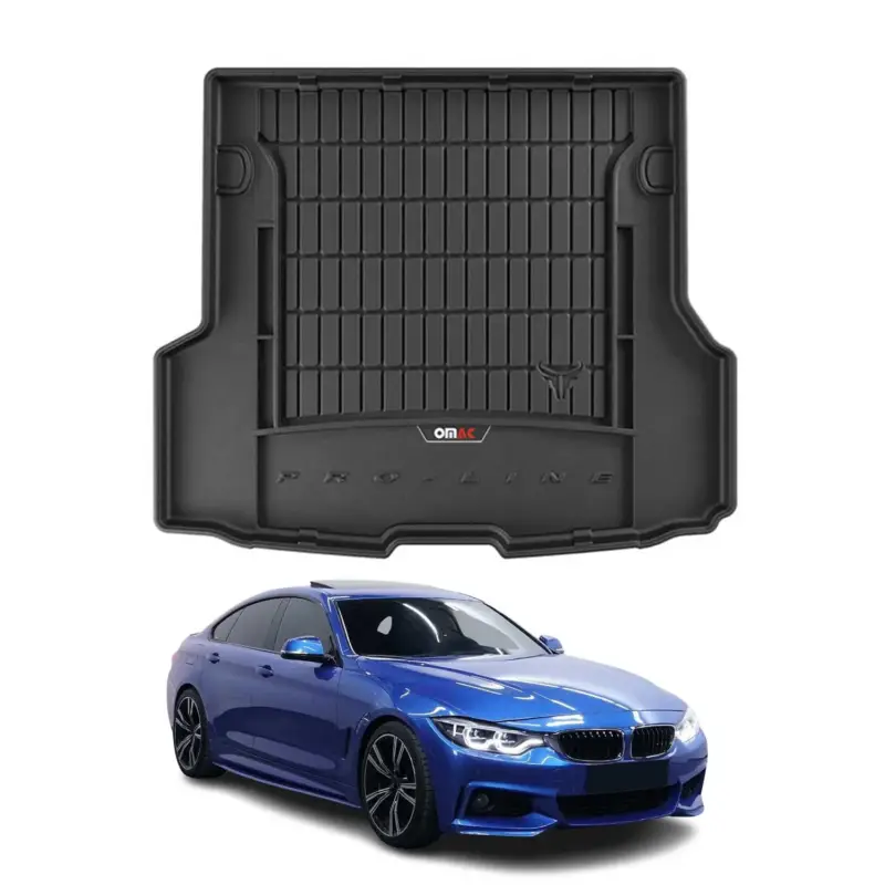OMAC Gummi Kofferraumwanne für BMW 4er F36 Gran Coupe 2014-2021 TPE Schwarz Preis Gesenkt