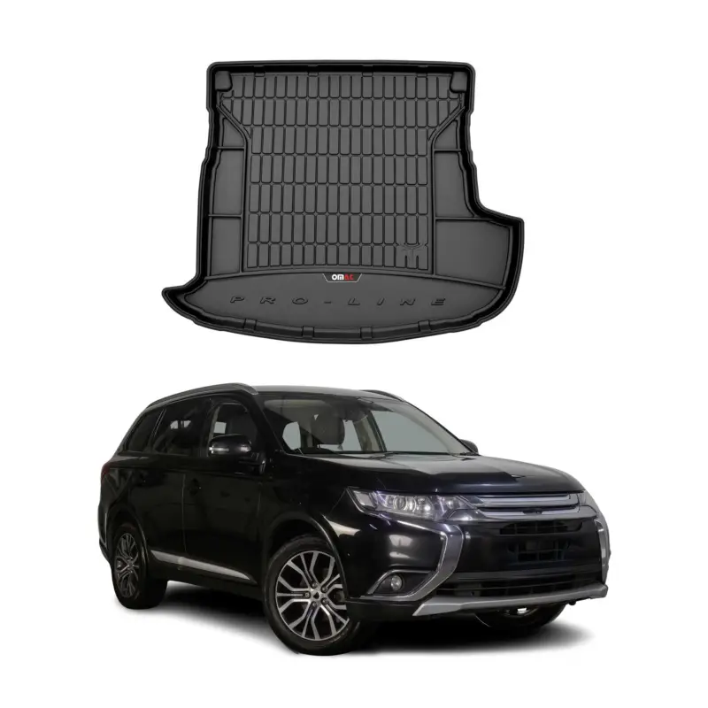 OMAC Gummi Kofferraumwanne für Mitsubishi Outlander 2012-2015 5Sitz TPE Schwarz Garantierte Lieferung