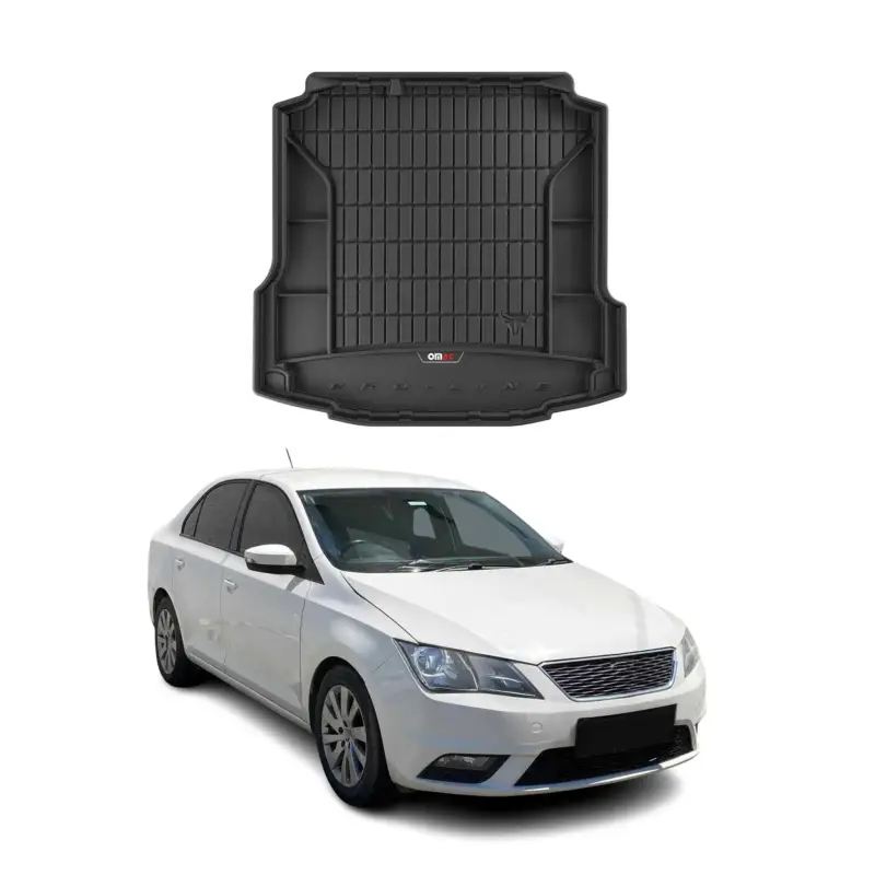 Zertifiziert OMAC Gummi Kofferraumwanne für Seat Toledo 2013-2019 TPE Laderaumwanne Schwarz