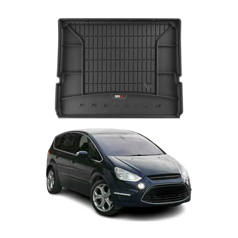Versand Am Gleichen Tag OMAC Gummi Kofferraumwanne für Ford S-Max 2006-2014 7-sitz Klappbare 3.Reihe