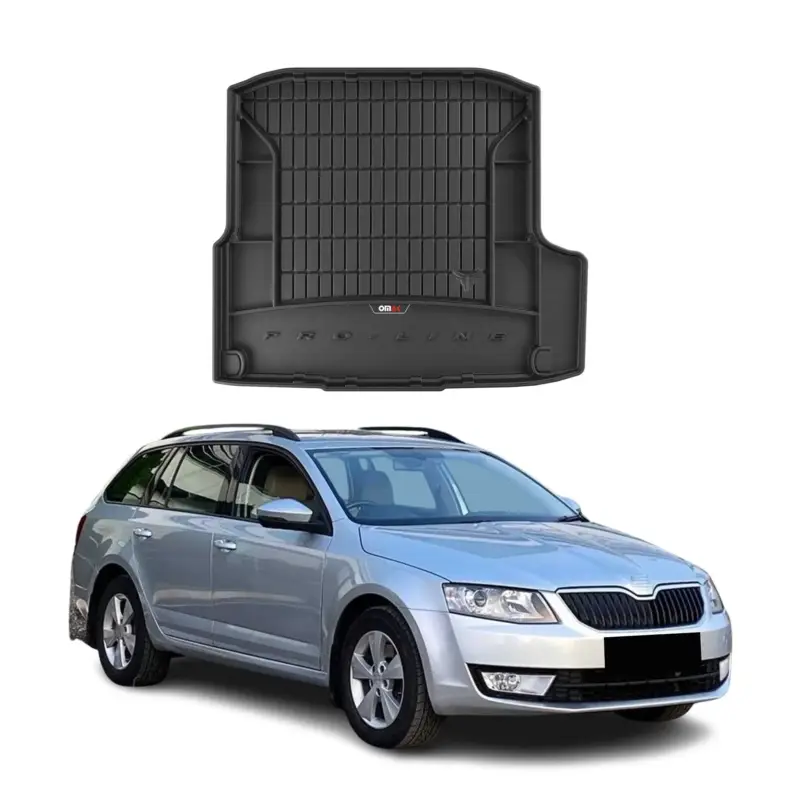 Heißes Angebot OMAC Gummi Kofferraumwanne für Skoda Octavia Kombi 2012-2019 TPE Schwarz