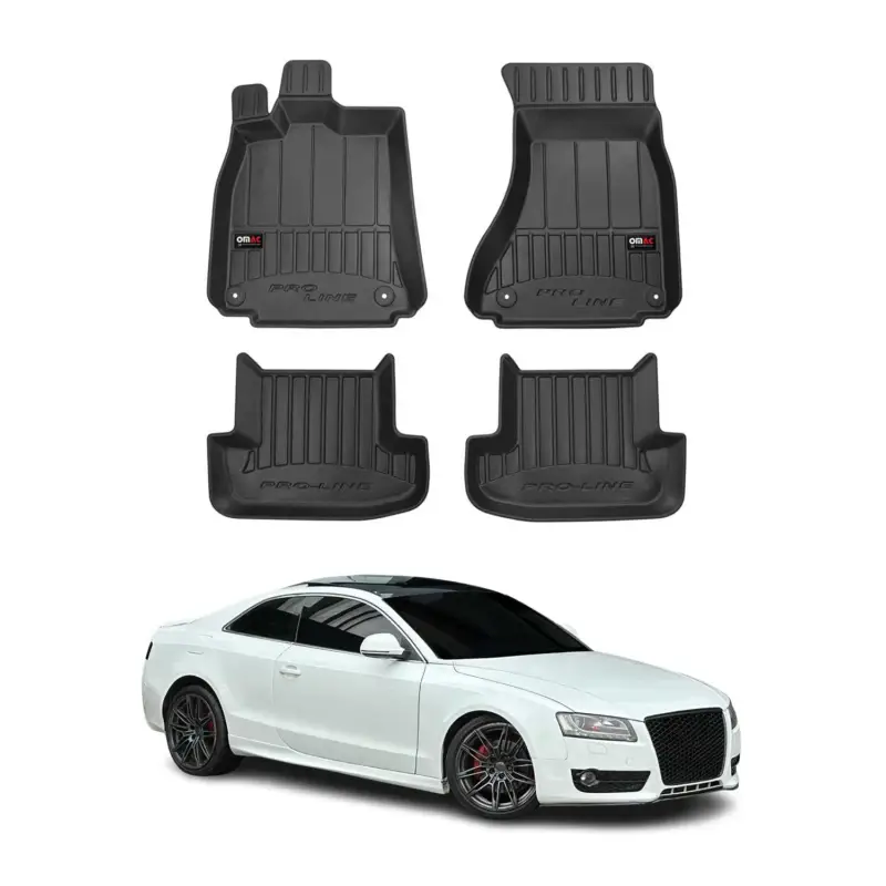 OMAC Gummi Fußmatten für Audi A5 Cabriolet Coupe 8T3 8F7 2007-2017 Premium TPE Must-Have