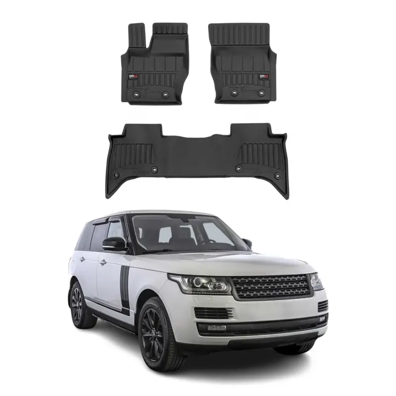 Neu Im Sortiment OMAC Gummi Fußmatten für Range Rover 2012-2022 Premium TPE Automatten Schwarz 3x