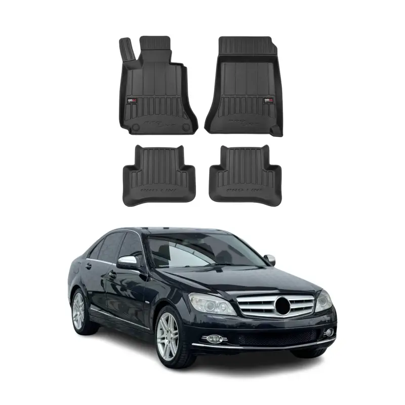 Sonderaktion OMAC Gummi Fußmatten für Mercedes C Klasse W204 S204 T-Model 2007-2014 Premium